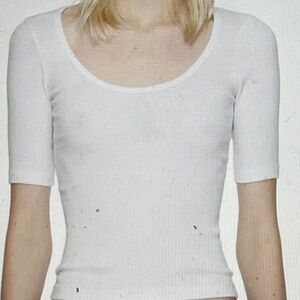 RE/DONE White Hanes Cotton ribbed jersey T-shirt. size XS Color White